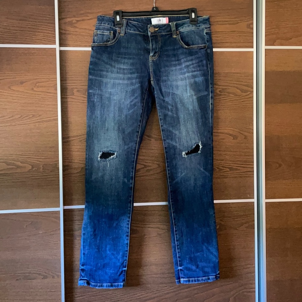 Cabi Slim boyfriend distressed jean